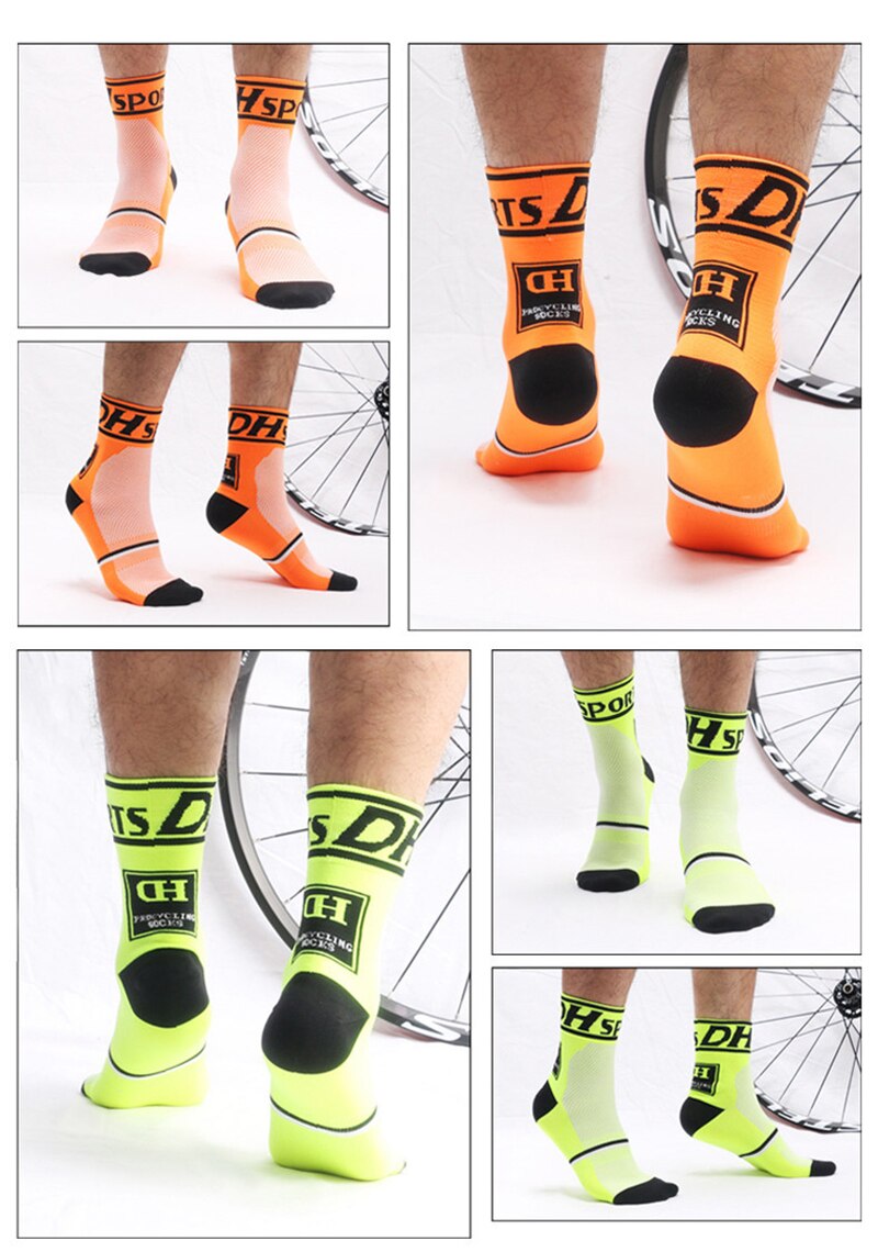 DH Sports Cycling Socks Sport Socks Breathable Bicycle Sock Outdoor Sport Compression Socks Men Women