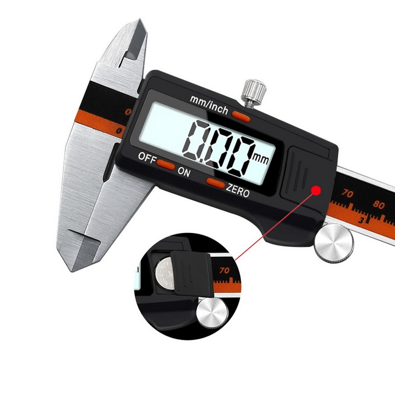 Electronic Digital Vernier Calipers 0-150mm Metal Micrometer Measuring Tool Caliper Gauges LCD Digital Caliper Stainless Steel