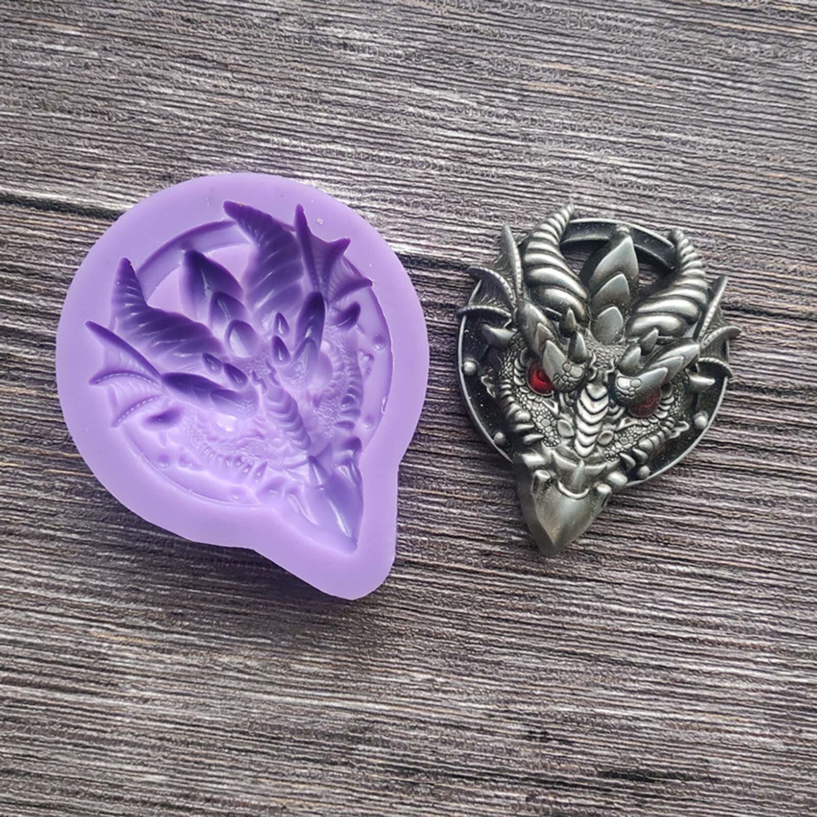 3d drage silikone form kage fondant forme gør-det-selv fest kage dekorationsværktøj cupcake chokolade gumpaste slik polymer ler forme