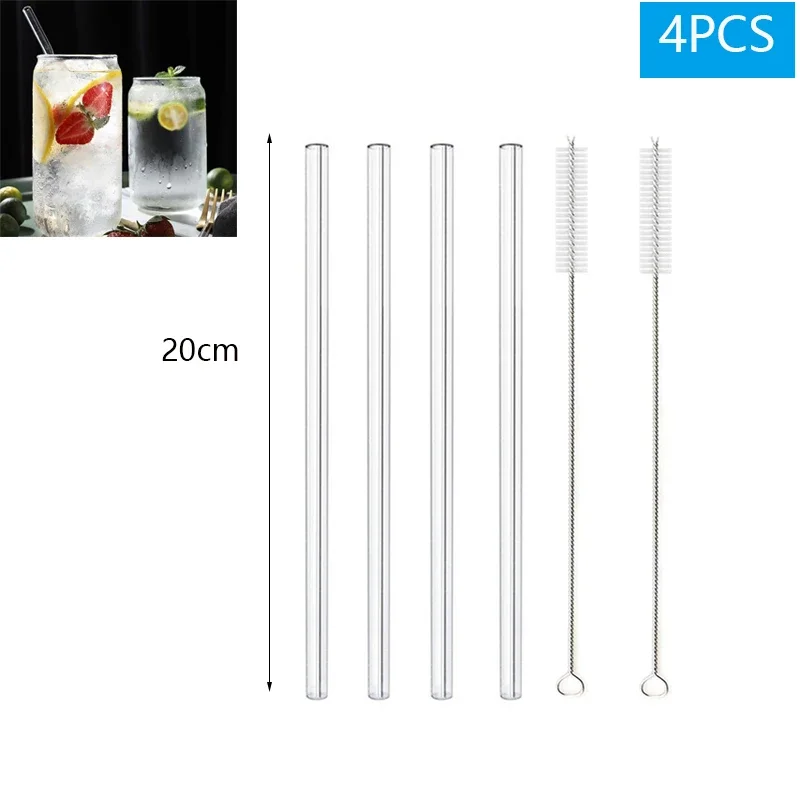 Paille en verre pour Smoothie réutilisable, pailles à boire transparentes pour Smoothie, Milkshakes, paille à boissons , 1 à 10 pièces: vert militaire