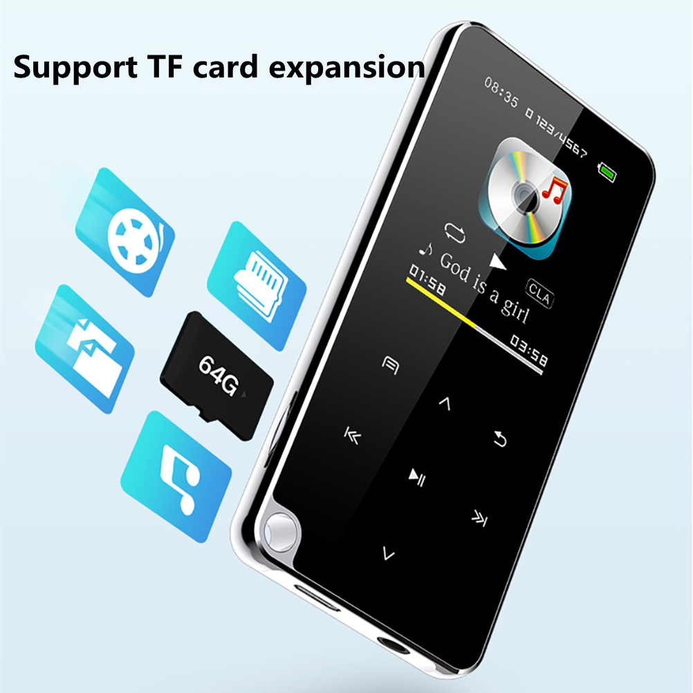 M25 Bluetooth MP3 Player Lossless HiFi sound music player 1.8-inch OLED screen with FM Radio Recording Stereo FM Automatic Radio