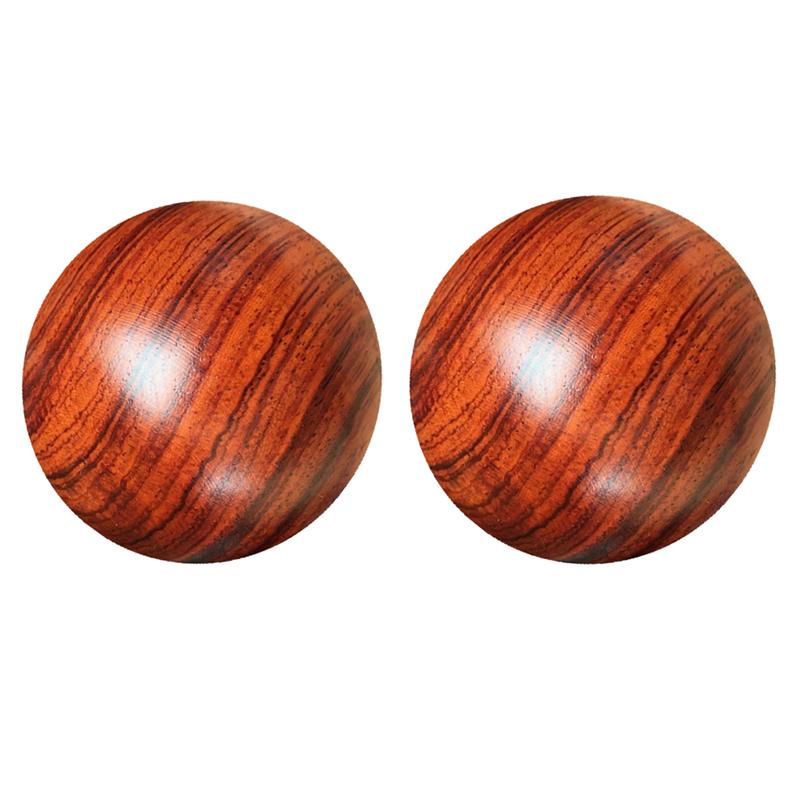 2 uds de masaje de madera de bolas pelotas de Fitness ejercicio de la mano las bolas: 5.5cm