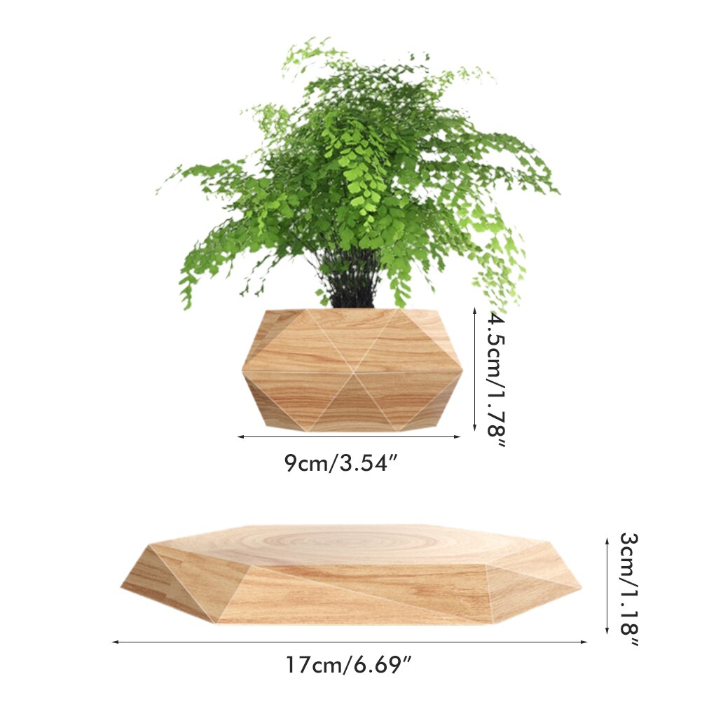 Levitación magnética de aire maceta de flores bonsái magnético maceta escritorio planta flotante olla de mobiliario de escritorio