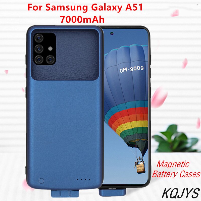 Kqjys Magnetische Acculader Gevallen Voor Samsung Galaxy A51 Draagbare Power Bank Opladen Cover Voor Galaxy A51 Batterij Case