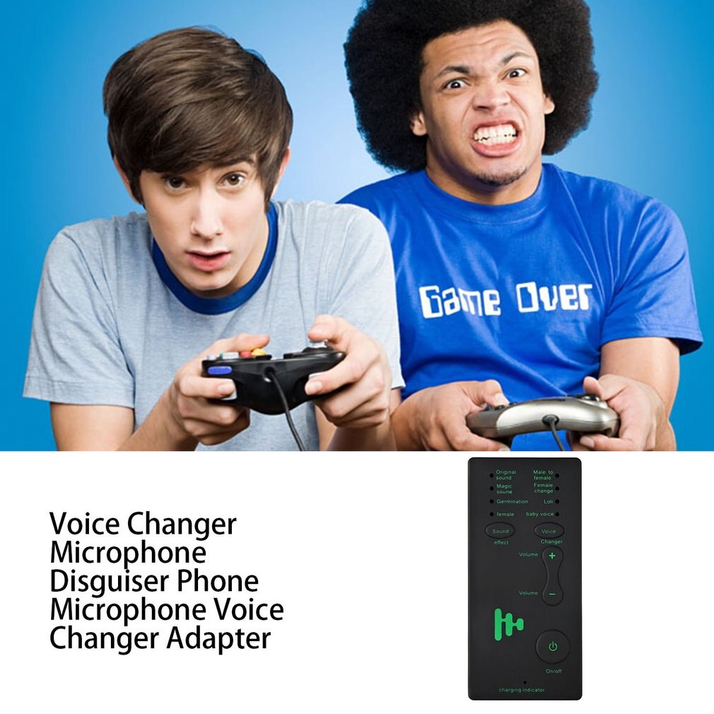 Voice Changer Adapter Draagbare Microfoon Game Disguiser Voor Pubg 8 Modi Voor Kids/Xbox/PS4/Telefoon/ipad/Computer/Laptop/Tabletten