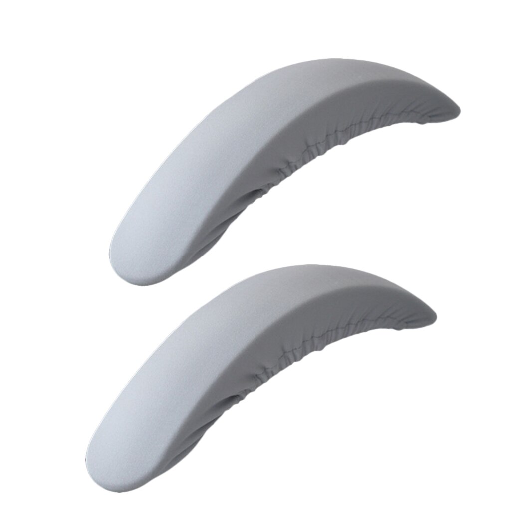 Et par stretchy kontor datamaskin stol arm dekker svingbare beskyttelses deksler maskinvaskbare armstøtte slipcovers: Grå