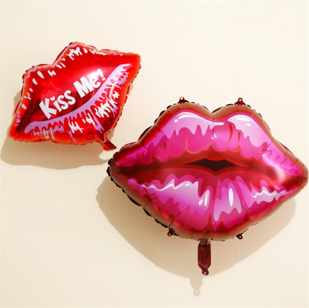 Sexy Rode lippen vorm ballonnen Kus Me Rode lippen folie ballonnen valentijnsdag bruiloft decoratie opblaasbare ballonnen cartoon hoed