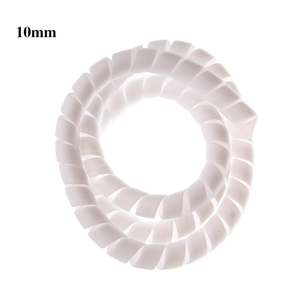 10/14mm spiraalilankajärjestäjä kääre putki palosuojattu kaapeliholkki monivärinen kaapelikotelo kaapeliholkit käämitysputki 1 metri: Valkoinen / 14mm