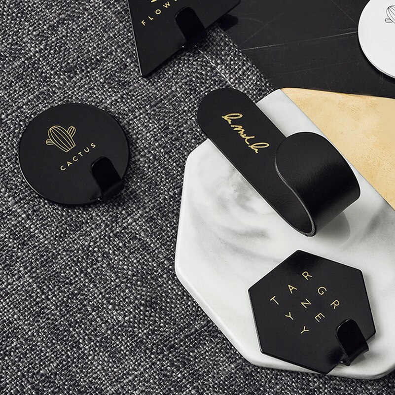 Minimalist Key Hook Kids Wall Coat Hanger Letter Rack Geometric Key Holder Self-adhesive Stand Home Decoraction 4pcs