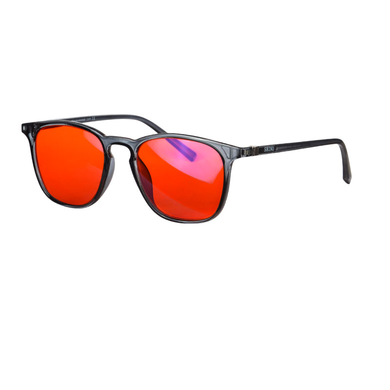 SHINU lunettes bloquant la lumière bleue hommes lunettes de jeu sur ordinateur rouge Orange jaune clair anti lumière bleue lentilles Tr90 monture pour hommes: WHITE