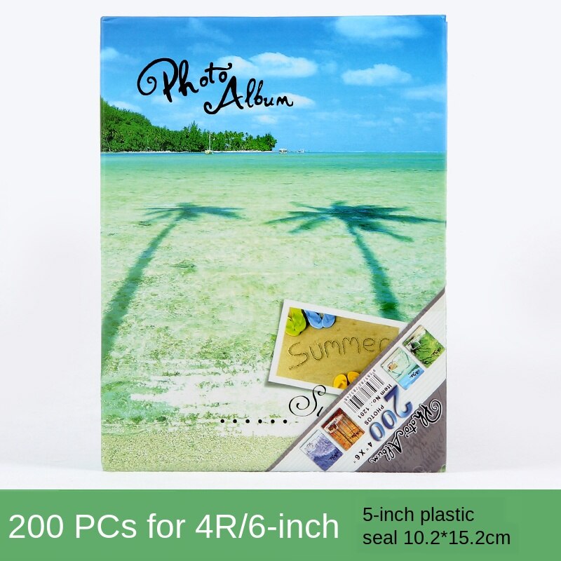 200 Sheets Season Photo Album Scrapbook Interleaf Type Classical 6 Inch Sping Paper Photo Album WY80506: D