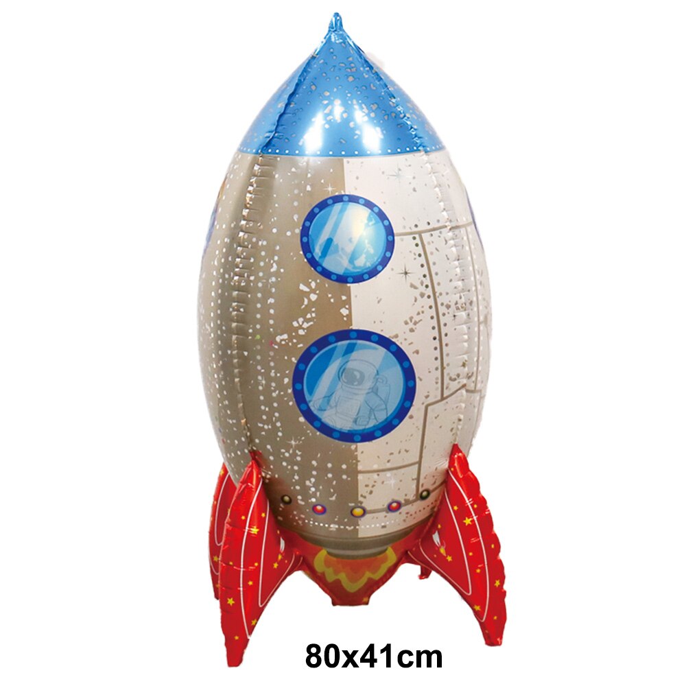 1pcs Outer Space Party Astronaut Helium Balloons Rocket Foil Balloons Galaxy Theme Party Boy Kids Birthday Party Decor Favors: 14