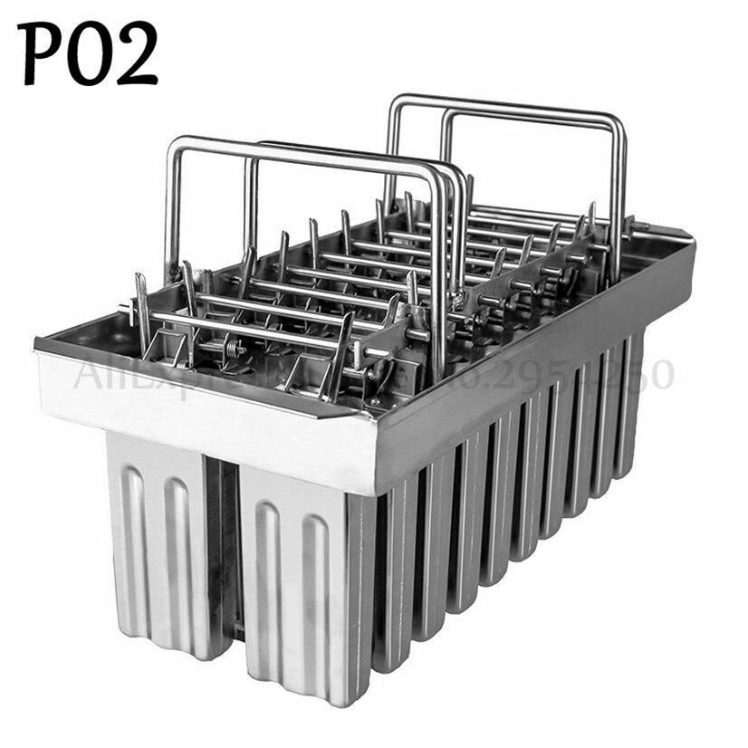 Stainless Steel Commercial DIY Popsicle Molds 20 Cells Ice Pop Mold Maker Accesorios Kitchen Ice Cream Bar Moulds 6 Options: P02