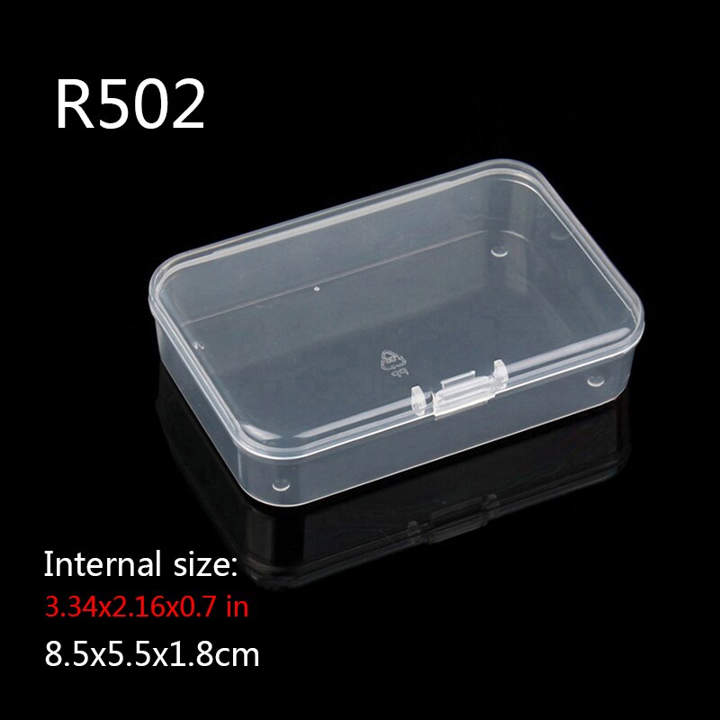 Mini Boxes Rectangle Clear Plastic Jewelry Storage Case Container Packaging Box for Earrings Rings Beads Collecting Small Items: r502