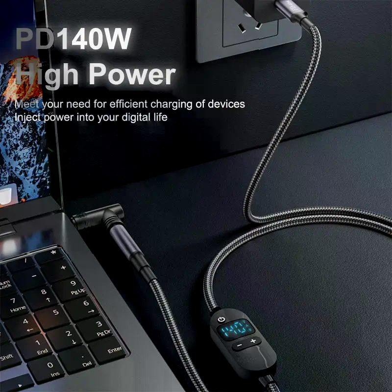 USB C Naar DC Power Boost Kabel Verstelbare Spanning Adapter Connector Cord Voor Laptop Router PD140W/5 V/9 V/12 V/15 V/20 V/28 V