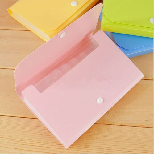 12 Layers File Document Folder Bag Bills Receipts Pouch Card Holder Case Durable PP Organizer Bags Color Random