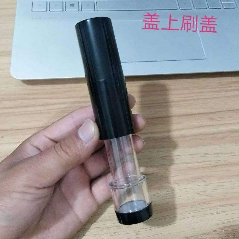 Brocha para base 2 en 1, brocha de maquillaje, colorete de viaje vacío con botella de polvo suelto recargable, tarro, herramientas de maquillaje de belleza