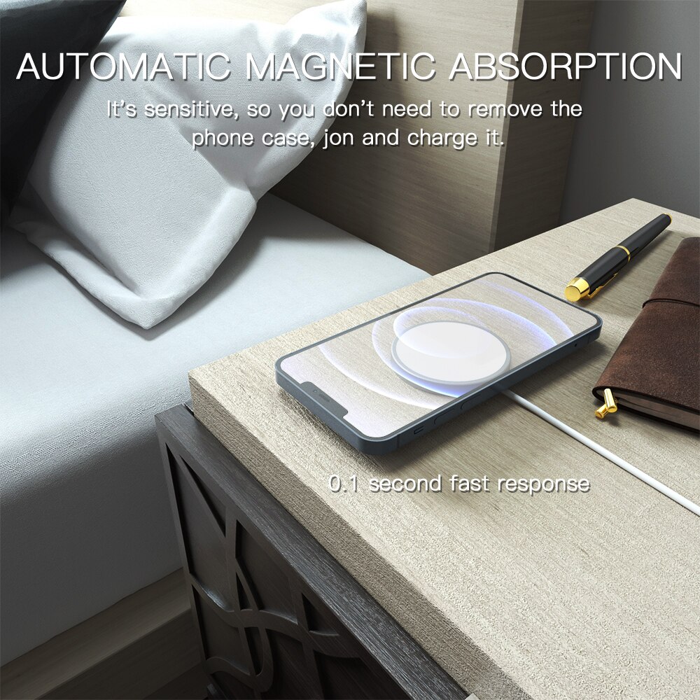 FLOVEME 15W Magnetic Wireless Charger For iPhone 12 Pro Max USB C PD Adapter Fast Charging For iPhone 12 Series Qi Fast Charger