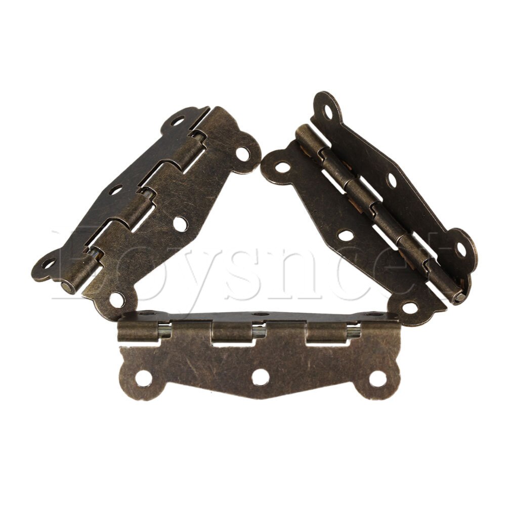 D049 Ijzer Antieke Kast Oppervlak Zelfsluitende Kant Scharnieren Pack Van 10