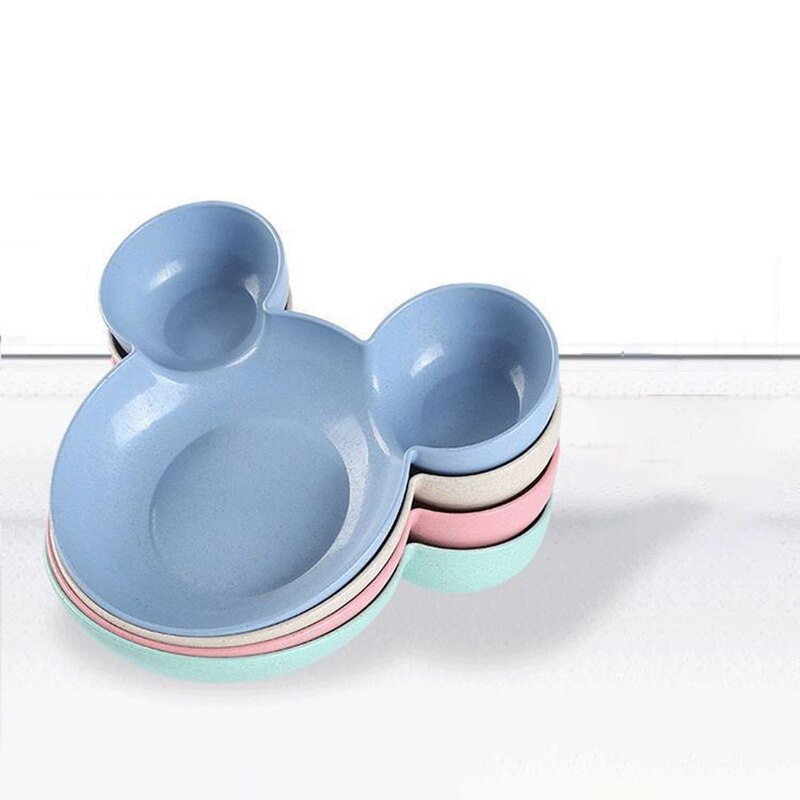 Sarjakuva vauvan astiasto infant food dining children bowl feeding set wheat straw kids dining plate