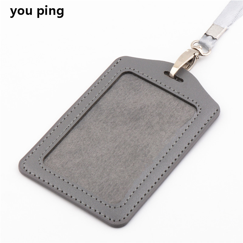 11 Colour PU Card Cover Bus Card Badge Lanyard Business Credit Cards Bank ID Card school supplies