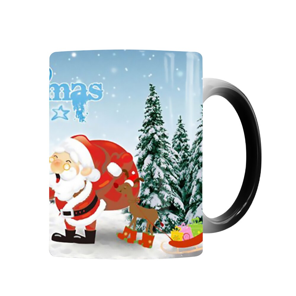 340Ml Kerst Keramische Kleur Veranderende Cup Koffie Mok Warmtegevoelige Thermochrome Koffie Melk Water Cup Kleur Veranderende Cups 2