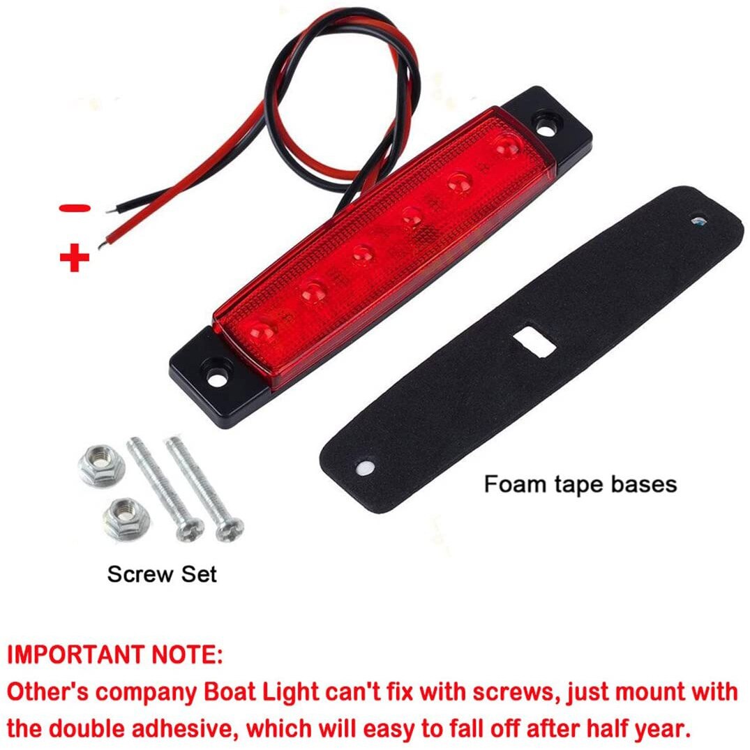4/8 kpl 12v 24v led -kevyt veneen navigointi -led -valot oikeanpuoleinen lamppu kuorma -autojen venetraileriin