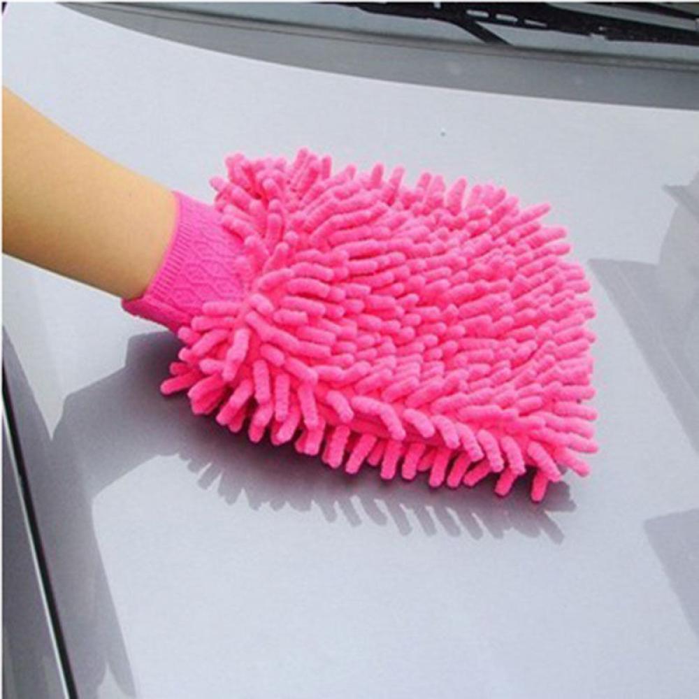 Linsbaywu Super Mitt Microfiber Car Glazenwassers Huis Schoonmaakdoekje Stofdoek Handdoek Handschoenen Huishoudelijke Cleaner Tool: pink