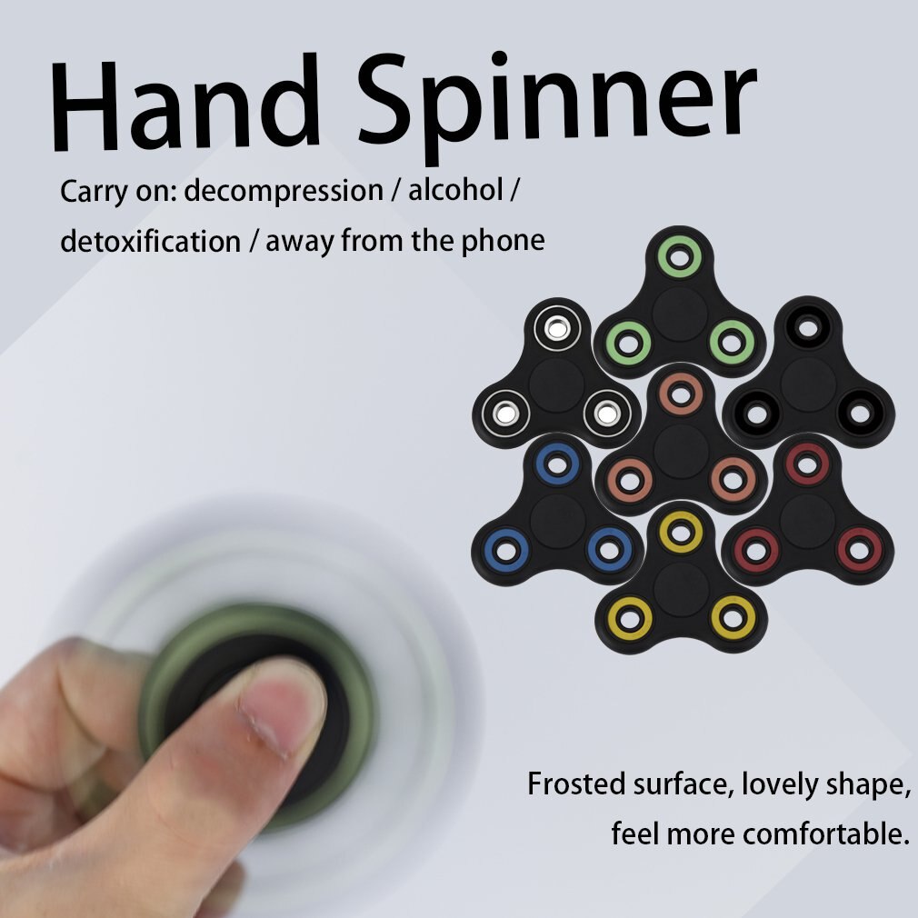 Multicolor Tri-Spinner Vinger Spinner Speelgoed Hand Spinner Autisme En Adhd Verminderen Stress Grappige Cadeaus Voor Kinderen/ volwassen Groen