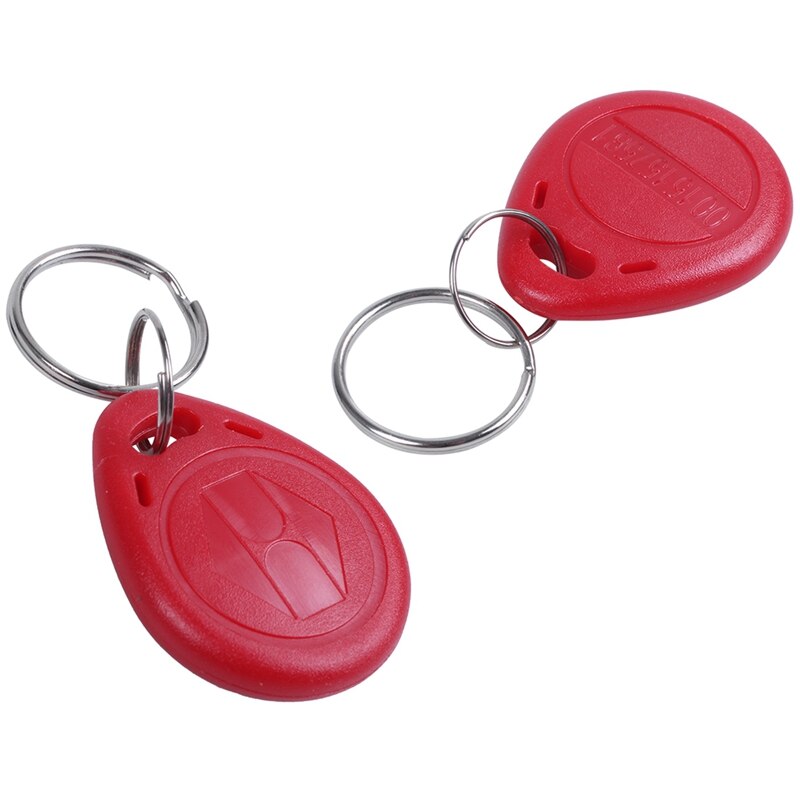 10 x 125 KHz RFID Keyboard Control Door Key Holder Red Card Identification