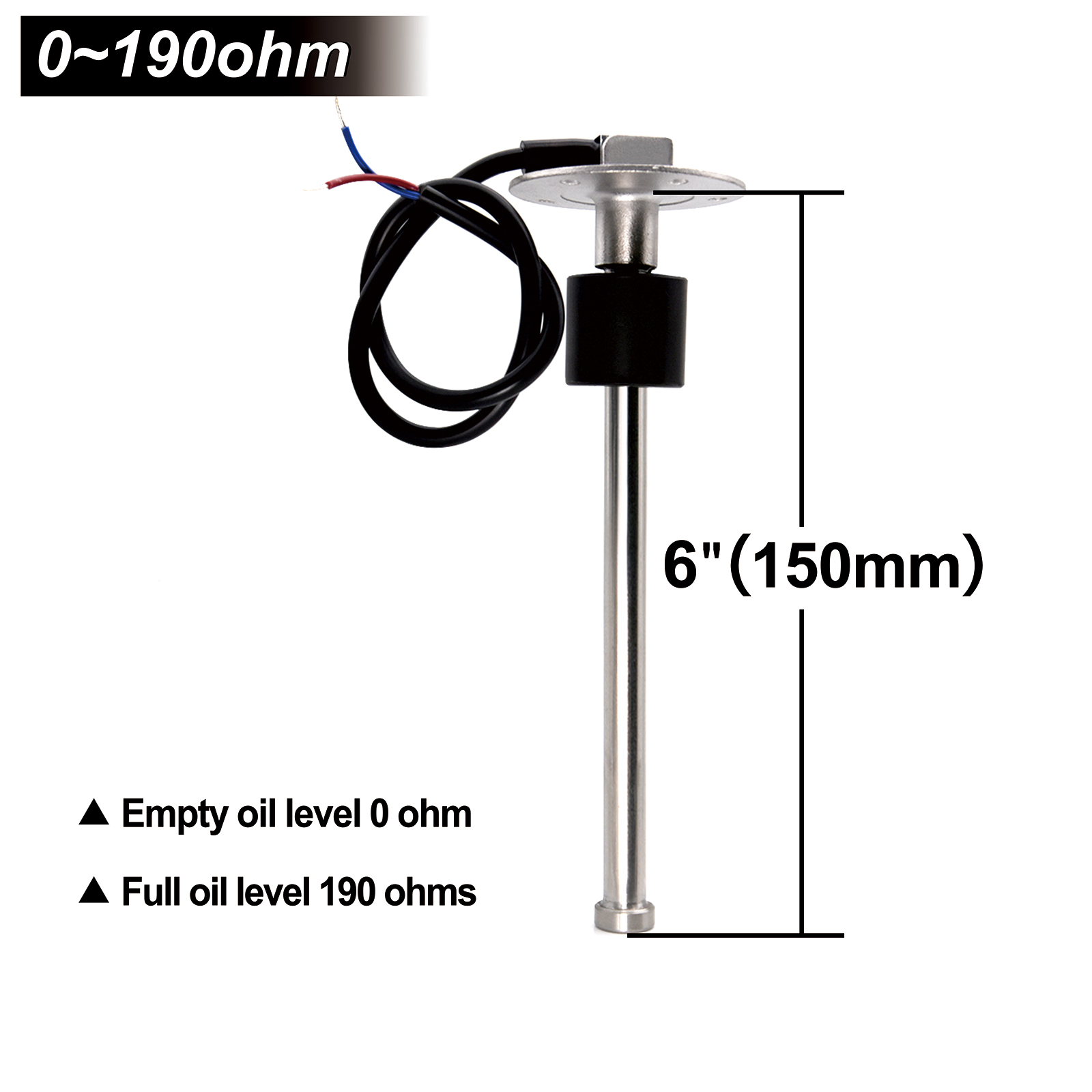 0-190 Ohm Kraftstoffstandsensor/Wasserstand Edelstahl A5 Sensor für Auto Auto Stiefel Wassertank Füllstandsanzeige Kraftstoffstandsanzeige: Lavendel