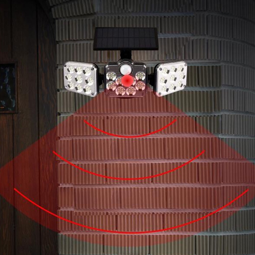 Powerful Outdoor Solar Lamps 3 Heads LED Solar Light With Motion Sensor Adjustable IP55 Waterproof Street Lamp For The Garden