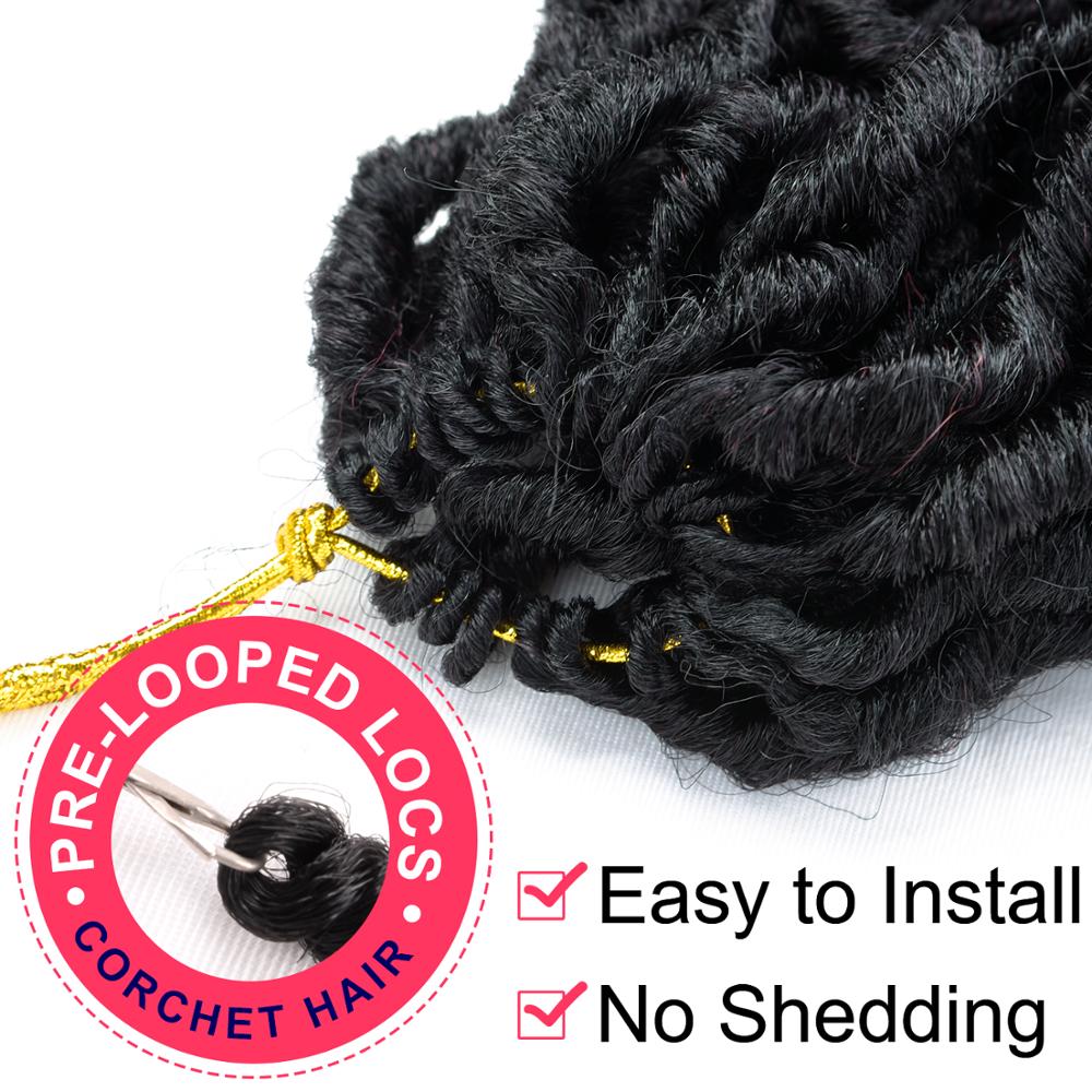 Silike 20inch Goddess Faux Locs Crochet Braids 24 Roots Wave Synthetic Crochet Braiding Hair Extensions For Black Women