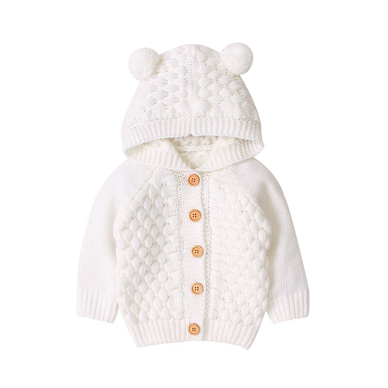 Baby Bovenkleding Jongens Meisjes Lange Mouw Trui Schattige Effen Kleur Pluche Bal Comfortabel Bovenkleding: Beige / 24M