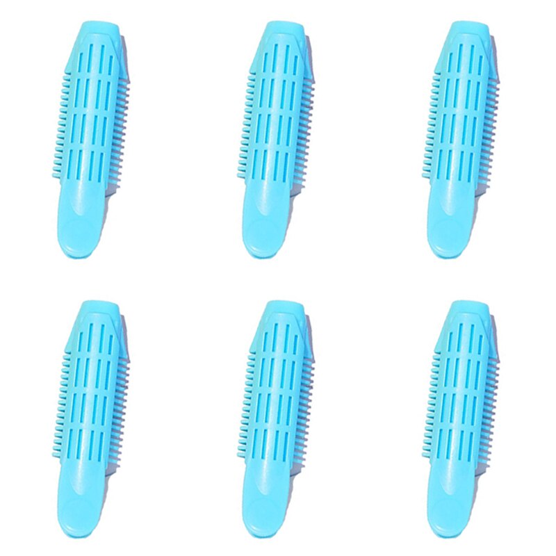 12 Stuks Voluminizing Haarwortel Clip Natuurlijke Pluizig Haar Clip Haar Wortel Curler Roller Zelf Grip Wortel Volume Haar Krultang clip: blue 6pcs