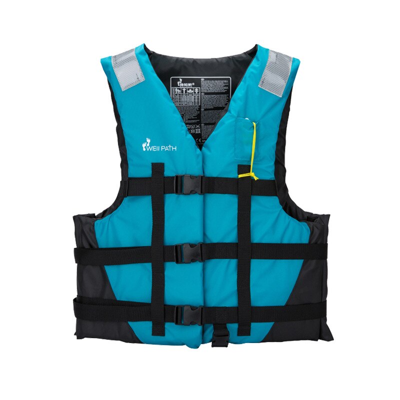 WELLPATCH Men Women life vest Swimming Boating Surfing Sailing Swimming vest EPE Polyester safety Float jacket: blue / XL 75-100KG