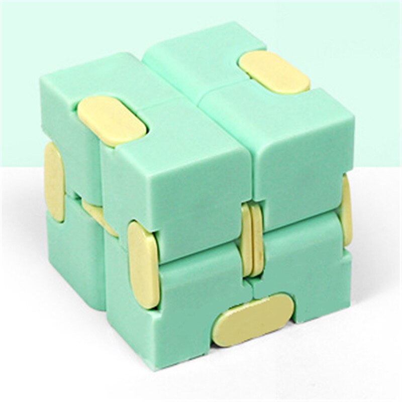 Colourful Infinite Magic Cube for Kids Decompression Toy Children's Early Education Toys Folding Magic Cube: Green