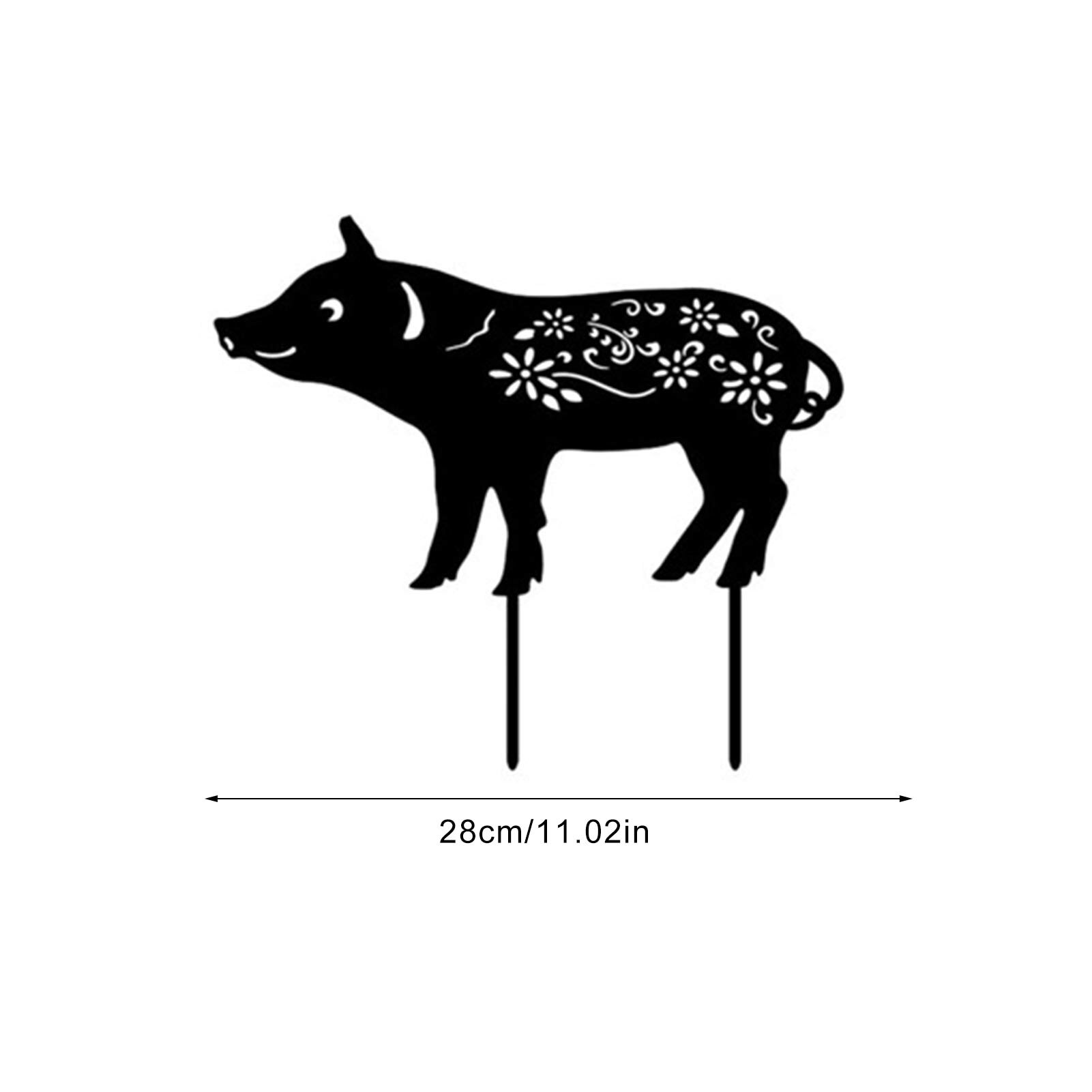 Pig Piglet Yard Art Stakes Animal Silhouette Garden Decoration Pig Piglet Yard Art Stakes Animal Silhouette Garden Decoration: 3