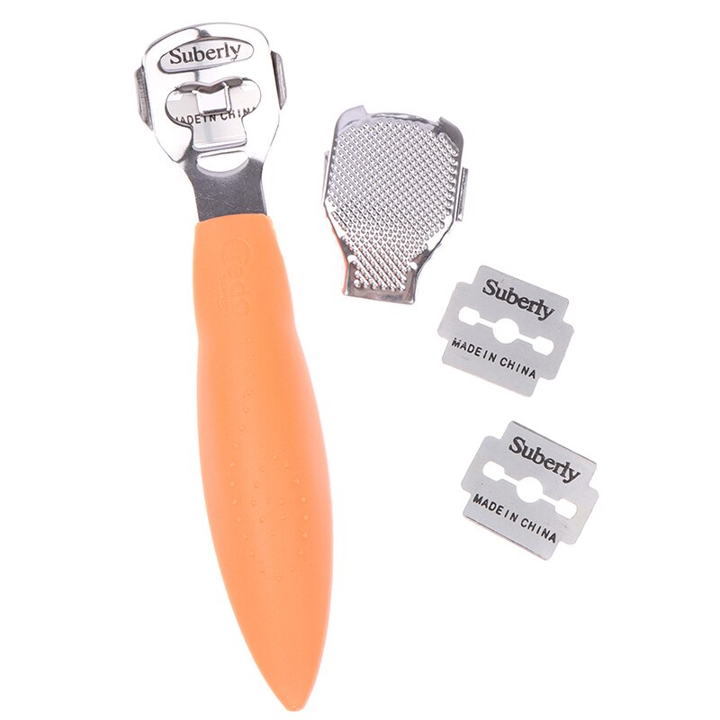 Outil de pédicure pour les pieds, rasoir à poignée en acier inoxydable, soins des pieds, callosités, talon, peau dure, mains