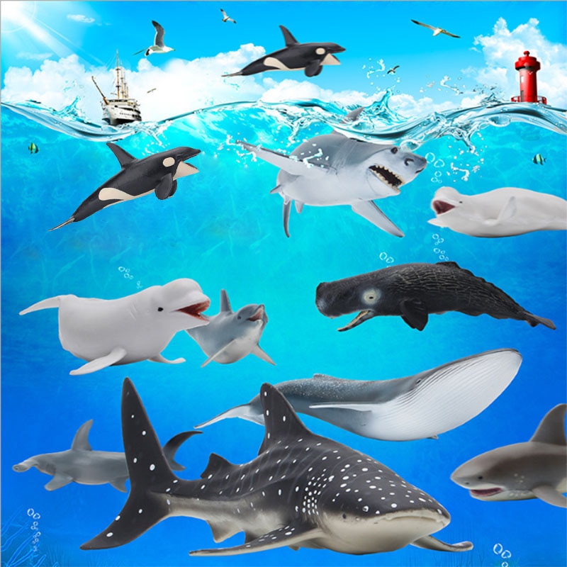 Educational toys for children simulated animal ocean great white shark seabed creatures girls toys for kids school learning