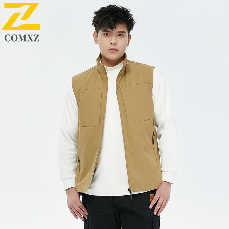 2025 chaleco de otoño para hombre, chaqueta sin mangas con bolsillo y cremallera a prueba de viento a la de , ropa de , chaleco informal para senderismo para hombre