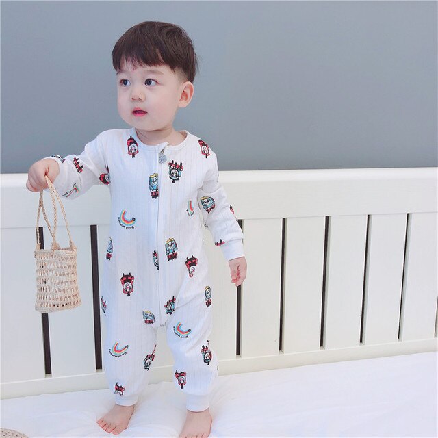 Lente Herfst Jongen Meisje Baby Kleding Pak Pasgeboren Baby Rompertjes Baby Jumpsuit Little Kids Kleding Peuter Pyjama Ziper Homewear: 2 / 7