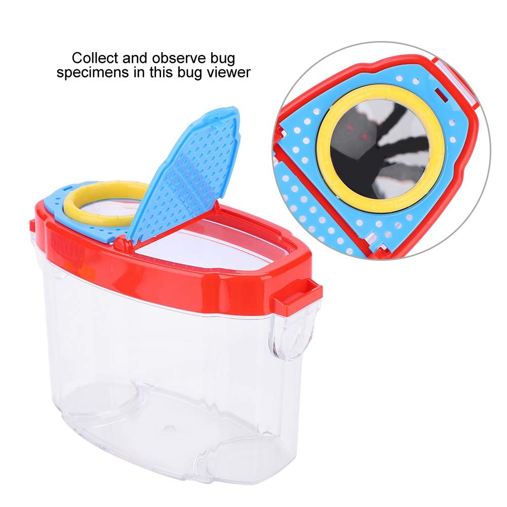 4.5X HD Lente di Ingrandimento Portatile Bug Insetto Viewer con Pinzette Bambini di Osservazione Giocattolo Spider Giocattolo Educativo