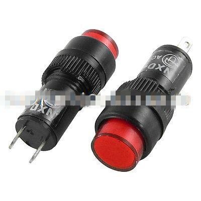 10 Stuks 12Mm Draad Neon Indicator Pilot Signal Light Lamp Ac 220V Red NXD-212
