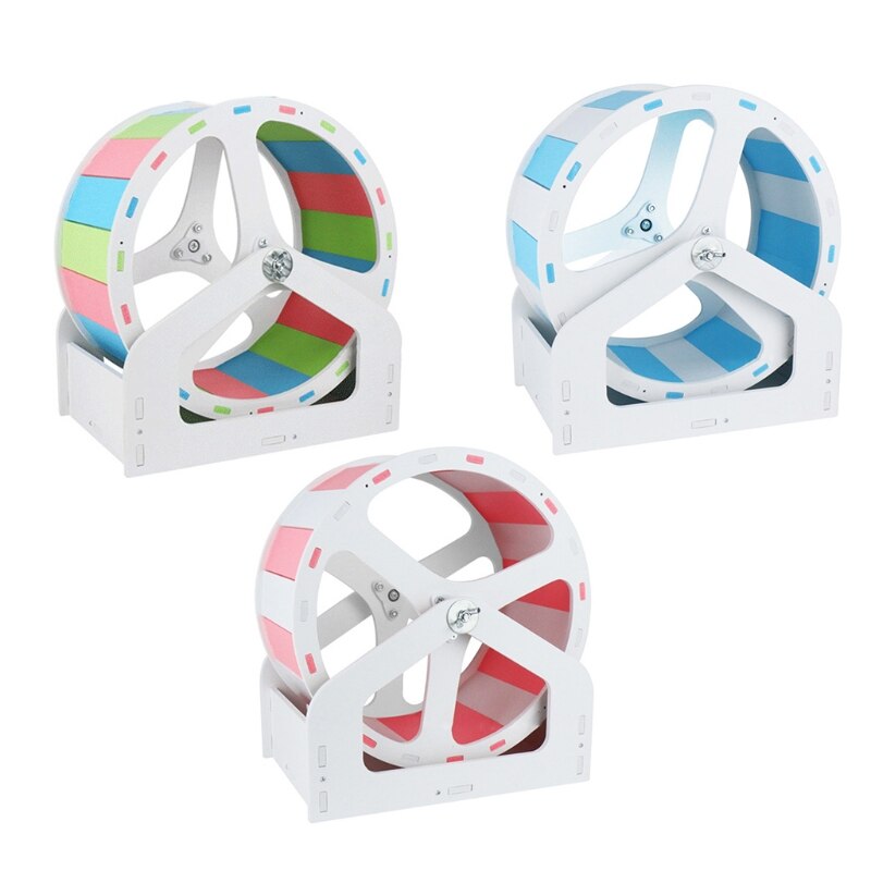 Hamster Running Exercise Wheel Silent Runner Toy with Adjustable Stand Spinner