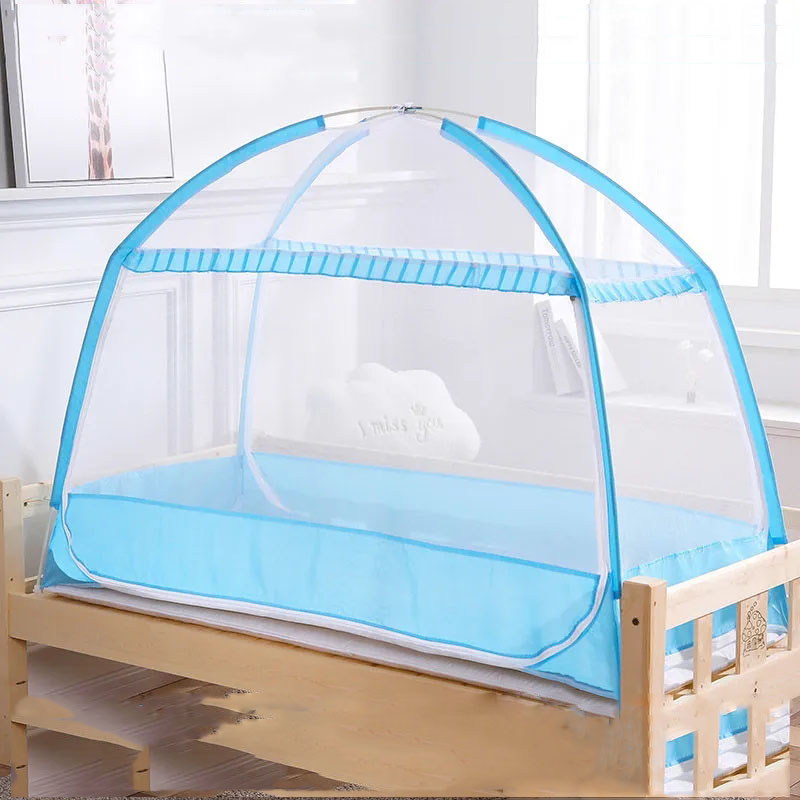 Grote Ruimte Versleutelde Mesh Klamboe Drie Deuren Yurt Babybedje Klamboe Volledige Bodem Kinderen Klamboe Cover: A2-70x150x120cm