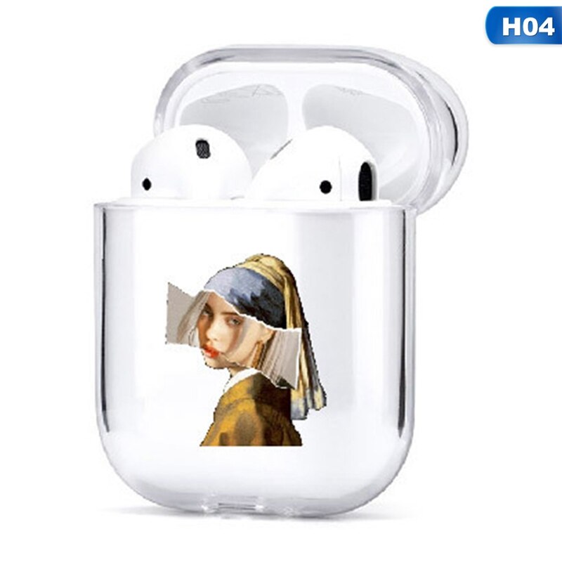 Caso sveglio Per Il Caso di Apple airpods caso Del Fumetto Divertente Statua di Arte Senza Fili di Bluetooth del Trasduttore Auricolare Per Il Caso di Airpods 1/2 Morbido custodia protettiva