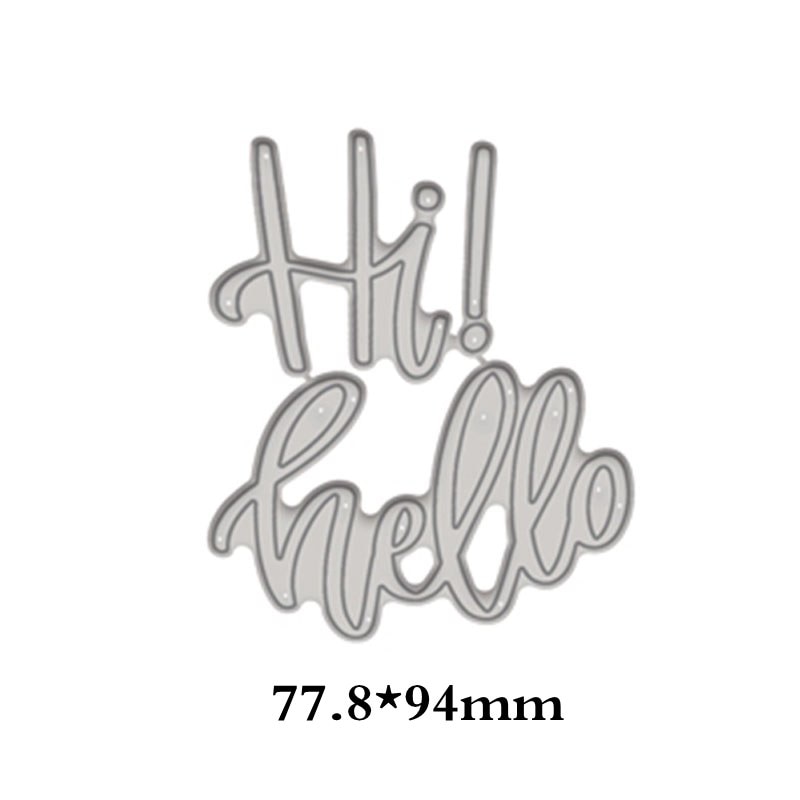 Word Letter Collection Metal Cutting Dies Stencil For Diy Scrapbooking Paper Cards Crafts Emobossing Decorationg Newest: 1 Hi Hello