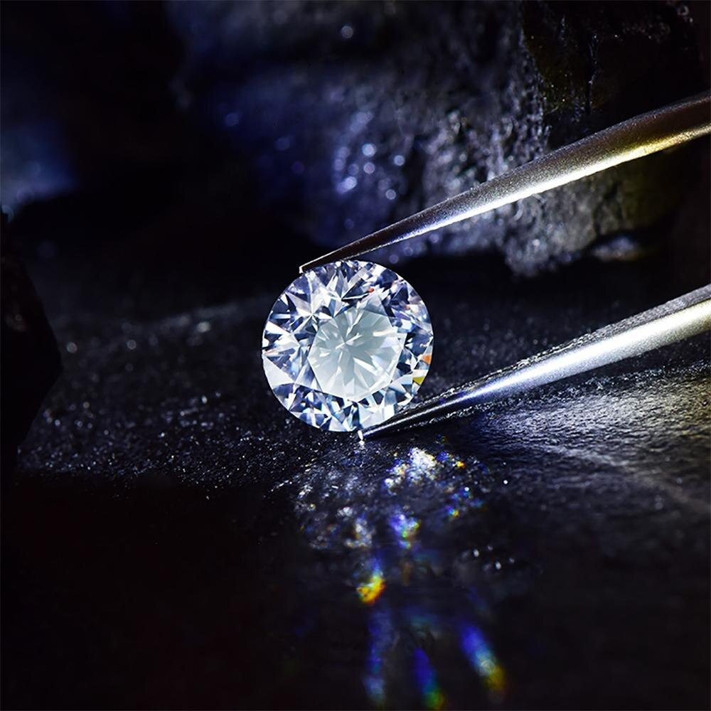 Real Loose Stone Moissanite Diamond 9mm 3ct D Color Undefined Gemstone Round Excellent Cut For Diamond Ring Jewelry