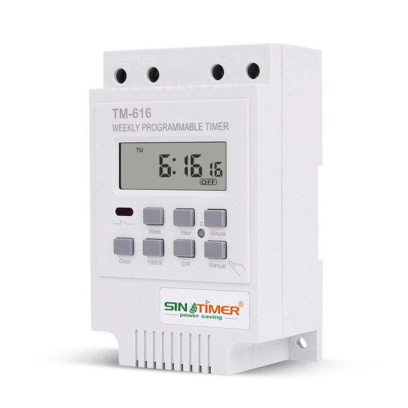 Sinotimer TM616W-2 30A 220V Elektronische Wekelijkse Programmeerbare Digitale Schakelklok Relais Timer Timer Din Rail Moun